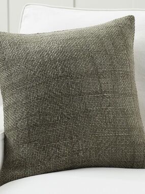 NWT Pottery Barn Faye Linen Textured Pillow Cover, 20" Sage Grass